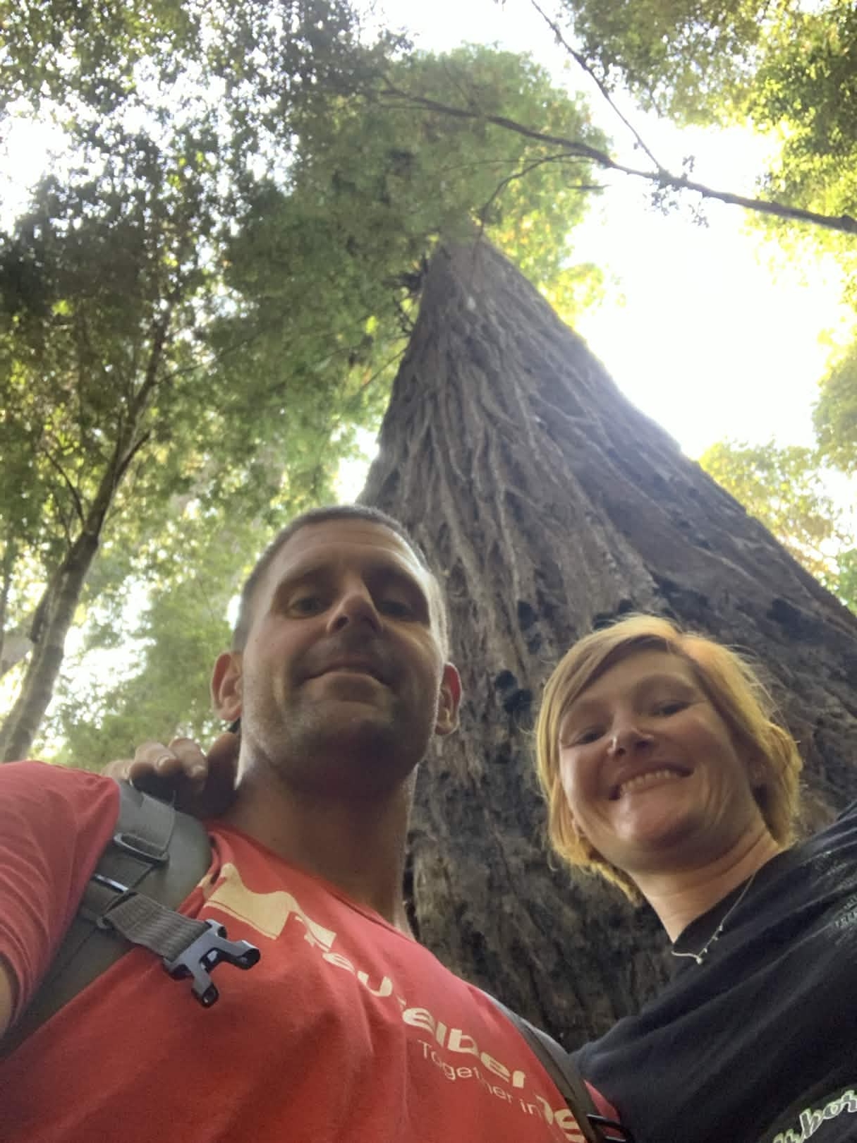 Mike and Amanda, owners of Southeast Arborist, ISA Certified Arborists with Hyperion redwood tree